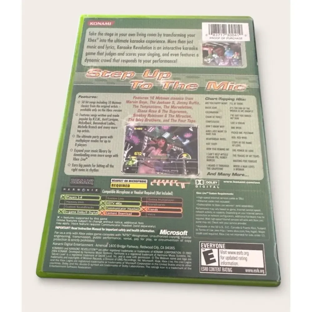 Karaoke Revolution (Konami) Microsoft Xbox 2004 - VERY GOOD